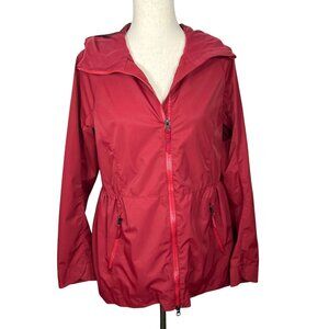 LULULEMON Rain For Daze Hooded Zip Jacket Prep Red Sz 6 NWOT